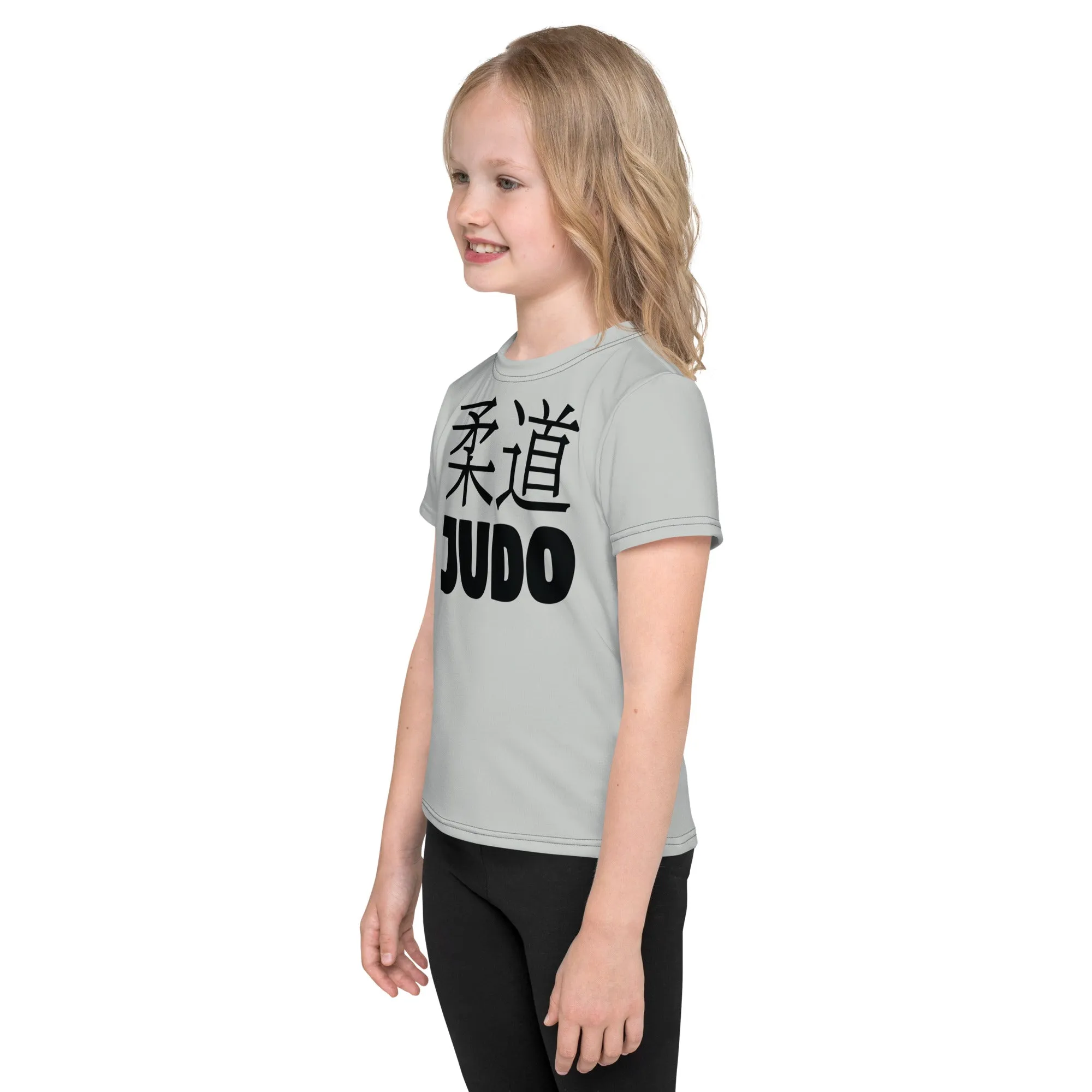 Summer Essential: Girl's Short Sleeve Classic Judo Rash Guard - Smoke