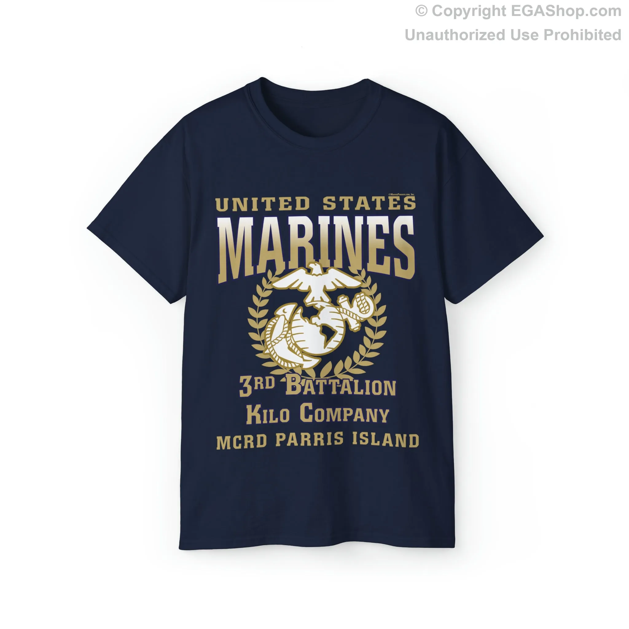 T-Shirt: Kilo Co. MCRD Parris Island (EGA   Back Proud Family)