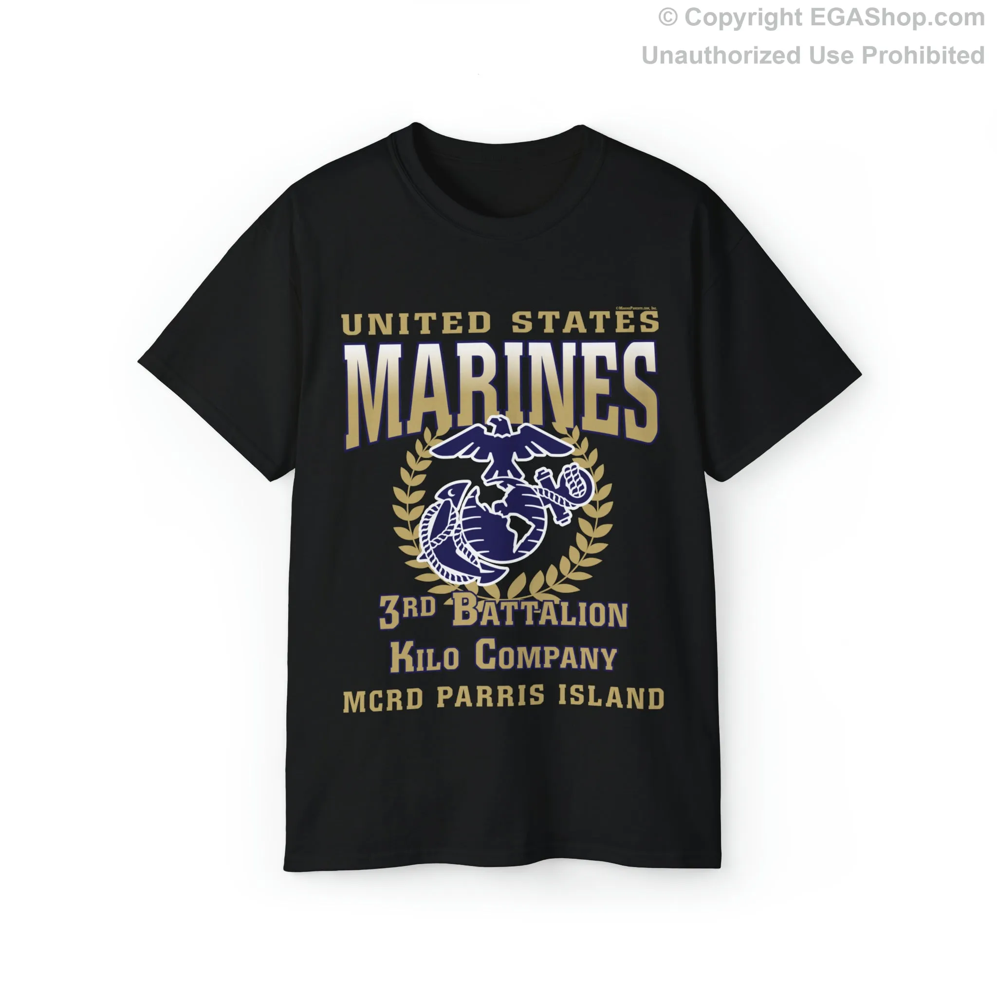 T-Shirt: Kilo Co. MCRD Parris Island (EGA   Back Proud Family)