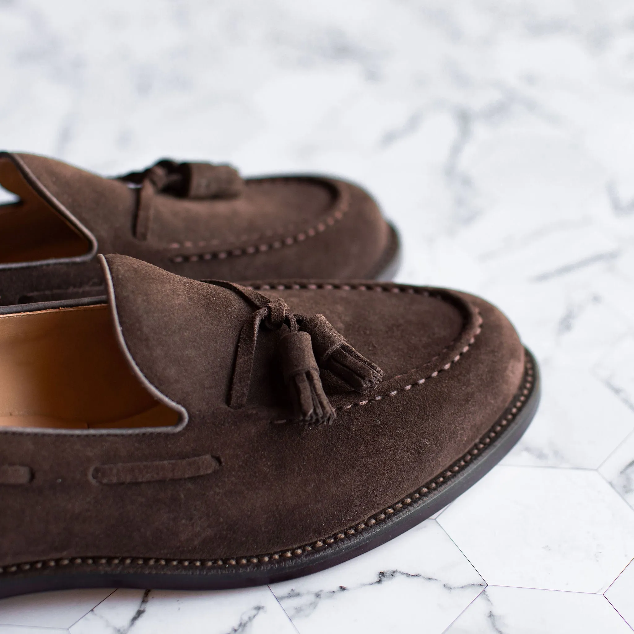 Tassel Loafer Espresso Suede