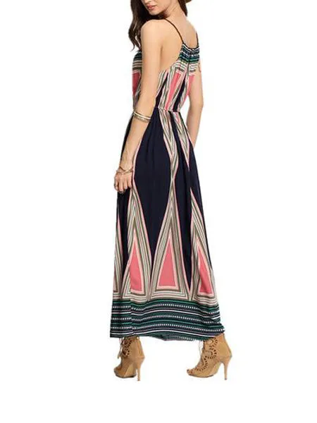 Think It Out Halter Bohemian Dress