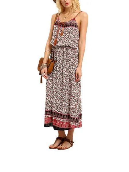 Think It Out Halter Bohemian Dress