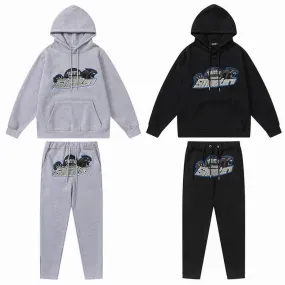 TRAPSTAR TRACKSUIT LOGO BLUE SHOOTERS *GREY/BLACK*