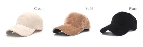 Velour Baseball Cap