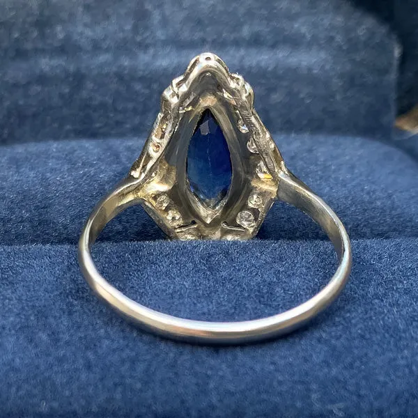 Vintage Sapphire & Diamond Dinner Ring