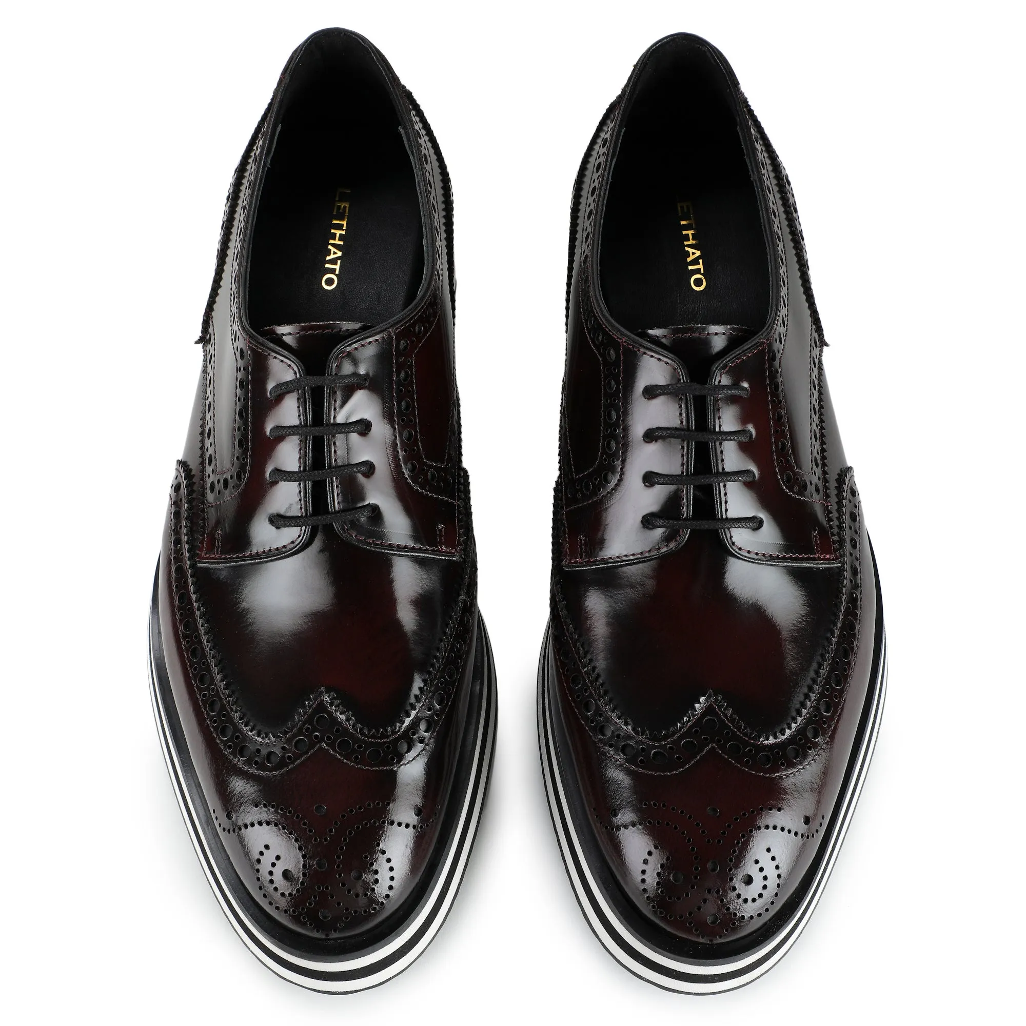 Wingtip Sneakers- Burgundy