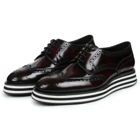 Wingtip Sneakers- Burgundy