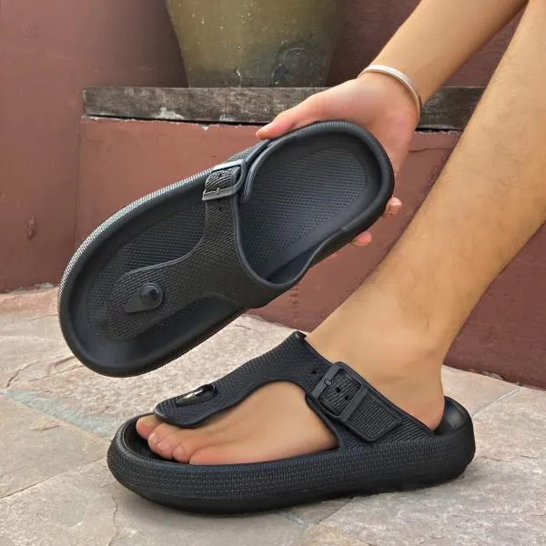 Women's Casual Black Resort Beach Flip-Flops 49786959S