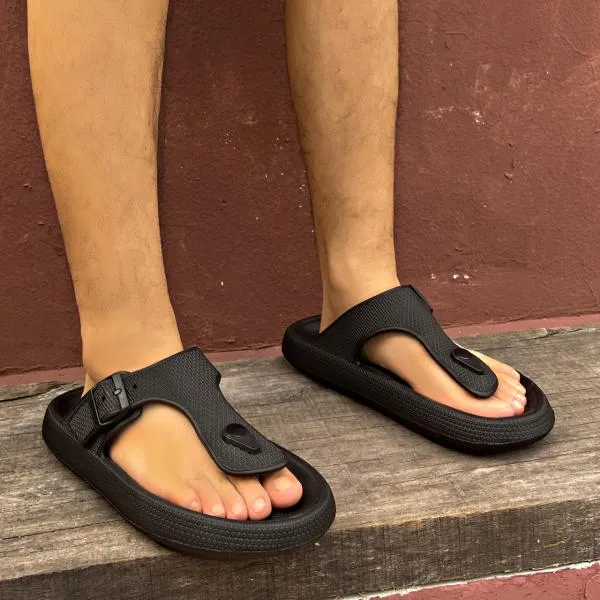 Women's Casual Black Resort Beach Flip-Flops 49786959S