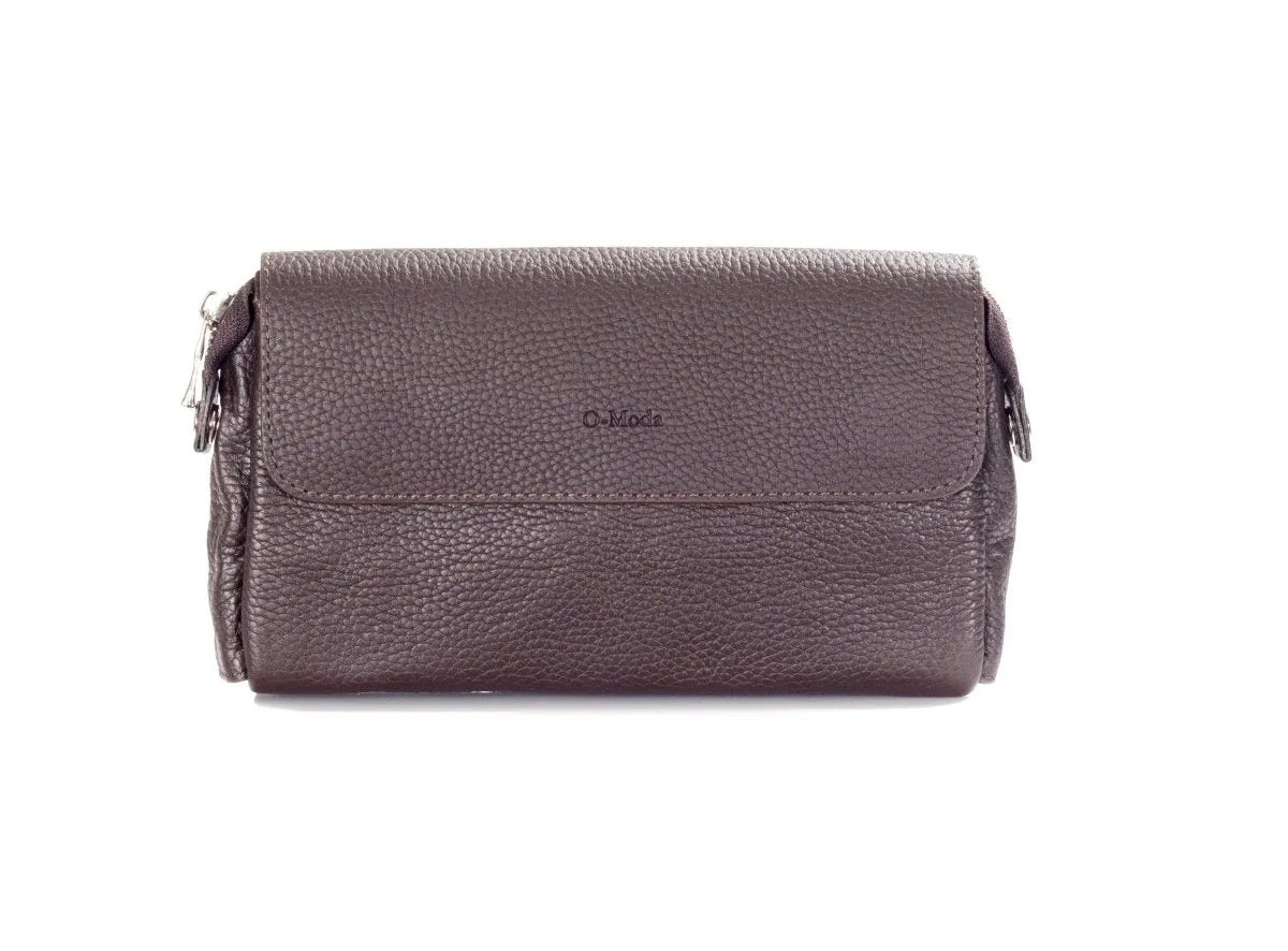 Wrist Premium Pebbled Leather Unisex Bag