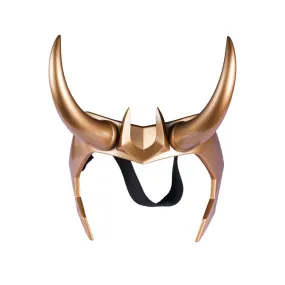 Xcoser Loki TV Series Loki Cosplay mask Horns Detachable 2021 Deluxe Version with Delicate Surface Odinson Cosplay Prop for Adult