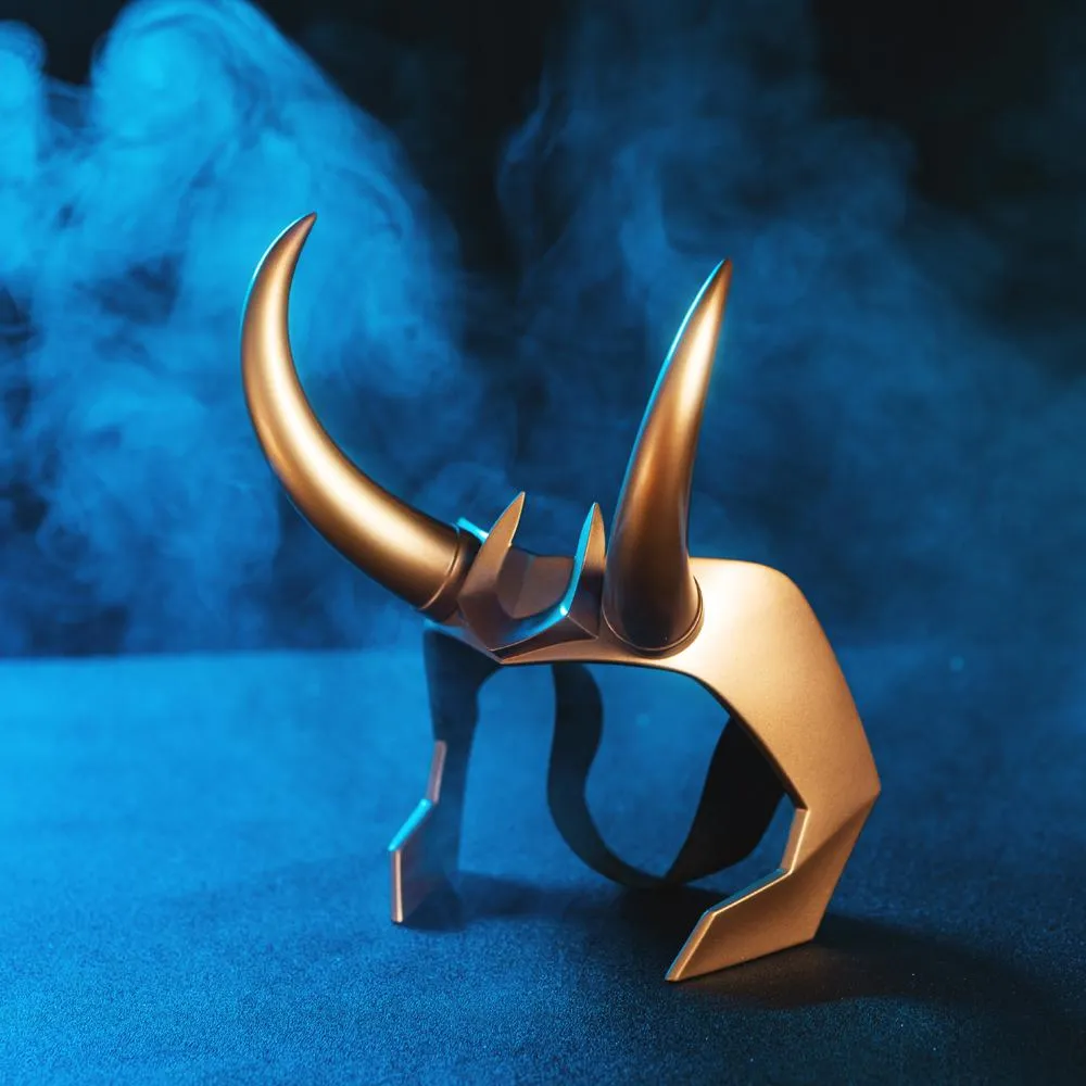 Xcoser Loki TV Series Loki Cosplay mask Horns Detachable 2021 Deluxe Version with Delicate Surface Odinson Cosplay Prop for Adult